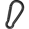 Mosquetón de montañismo de aleación de aluminio totalmente negro en forma de D, gancho para audífono Bluetooth con forma de calabaza, mini llavero, accesorios de joyería