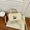 Bolso Cuadrado Pequeño Nuevo para Mujer Primavera y Verano, Bolso de Hombro Versátil y de Moda, Bolso Cruzado, Bolso de Mano con Perlas, Bolso de Viaje de Lujo Ligero