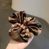 Cuerda para el pelo de satén de alta gama con perlas de cristal Dongdaemun Coreano para coleta y moño Accesorio para el pelo