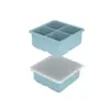 Molde Grande de Silicone para Cubos de Gelo, Grau Alimentício, Uso Doméstico, com Tampa, Armazenamento de Gelo, Nova Forma de Gelo 468, Caixa de Gelo para Geladeira