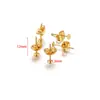 Brincos de Disco Planos com Agulha Fina 3-12mm em Aço Inoxidável Banhados a Água com Tarraxas Acessórios para Brincos DIY Simples Venda por Atacado Transfronteiriça