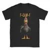 Fcawf Amante de Frango Preto - Camiseta Divertida F-Caw-F Frango Masculina Camiseta de Algodão Camiseta de Manga Curta Roupas de Nova Chegada