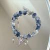 Pulsera de Cristal Verde Mariposa Estilo Bosque Medio Brazalete para Hombres y Mujeres, Moderna y Elegante, Realza la Tez, Regalo para Mejores Amigos y Amigas, Accesorio
