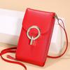 2022 Nuevo Bolso para Teléfono Móvil de Cuero Genuino para Mujer Bolso Cruzado Pequeño a la Moda Vertical Versátil Bolso para Teléfono Móvil Nuevo Mini Bolso Pequeño
