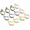 Brinco francês Clipe de orelha Gancho D-shaped Oval Gancho de orelha Gancho francês Cobre puro Cor-retendo Dourado Brincos DIY Acessórios