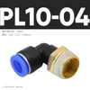 1 Conector Rápido Pneumático, Conector de Engate Rápido, Cotovelo Rosqueado Pl8-02 /4-M5/6-01/10-03
