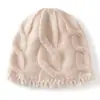 Turbante de Cachemira Otoño e Invierno Caliente Gorro de Punto Protección para las Orejas Moda Sombrero de Lana Nuevo Gorro de Punto Sombrero para Ciclismo al Aire Libre