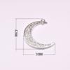 Suministro transfronterizo Accesorios de aleación DIY 2.9g plata luna hueca colgante doble agujero venta al por mayor de fábrica