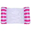Hamaca de Agua Rayada de Doble Tubo, Flotador Inflable de PVC Engrosado, Silla de Salón Plegable con Respaldo para Piscina, En Stock Transfronterizo