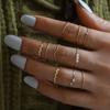 Ins Moda Personalidade Celebridade da Internet Anel Feminino Nicho Super Fada Vento Frio Pérola Dedo Indicador Articulação Anel Combinação Conjunto de 10 Peças