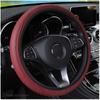 Cuero tridimensional en relieve cómodo suave interior de coche sin anillo interior funda para volante adecuada para 14.5-15 pulgadas mujeres