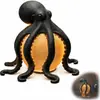 Lámpara de mesa de pulpo y océano transfronteriza, lámpara de mesa decorativa de pulpo y océano, artesanía de PLA