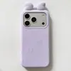 Laço de silicone 3D adequado para capa de celular iPhone 18/17 Pro Max, 17 Apple 16 Pro macio 15 fofo