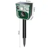 Repelente de aves ultrasónico con luz infrarroja tres en uno, solar, para exteriores, venta al por mayor transfronteriza