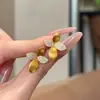 Conjunto de Joias Lírio Dourado de Areia Vietnamita Estilo Fada Rica de Luxo Leve Colar de Pétalas de Trevo de Quatro Folhas Atacado