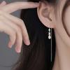 Selección de Arte Pendientes Cheongsam Retro Nuevos Estilo Antiguo Moda Pendientes Largos de Circonita Elegantes Tipo Hada Línea de Oreja Pipa