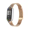 Adequado para Pulseira de Relógio Xiaomi Mi Band 10 Aço Inoxidável Milanês Tecido Fivela Xiaomi 9/8 Pulseira de Relógio Smart Bracelet