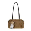 Bolsa de ombro estilosa com estampa de bolinhas para axila para mulheres, novo modelo 2026, bolsa de ombro confortável e versátil, bolsa de trabalho moderna e texturizada