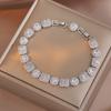 Pulsera para Mujer Estilo Japonés-Coreano Colorida con Circonita Microincrustada Diseño Original Elegante Simple Pulsera de Esmeralda para Mujer
