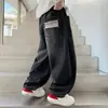 Calça Jeans Solta 2026 Primavera para Crianças Maiores, Estilo Primavera e Outono, Calça Longa Fashion Personalizada, Estilo Infantil Tendência