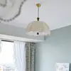 Lâmpada Criativa Antiga Francesa Casa de Hóspedes Padrão de Madeira Maciça Estudo Quarto Closet Restaurante Novo Estilo Lustre Silencioso