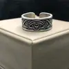 Anillo para Hombres Mayores Apertura Ajustable Hip-Hop Diseño de Nicho Marca de Moda Fría Anillo Anillo para Dedo de Comida