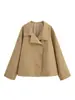 Para Exportación de Ropa de Mujer Transfronteriza 2025 Otoño Nuevo Diseño de Moda Estilo Europeo y Americano Chaqueta Cortavientos tipo Capa