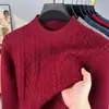 Comercio exterior dropshipping transfronterizo otoño e invierno 2026 suéter grueso de punto con cuello redondo ajuste casual holgado popular versátil tejido para hombre