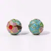 Tipo cloisonné cloisonné contas redondas pulseira colar acessórios de joia acessórios diy esmalte antigo polido contas soltas