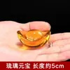 [Oferta Especial] Lingote Glaseado Citrino Cornucopia Decoración Apertura Dorada Ruyi Cristal Dorado Adorno de Regalo