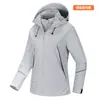 Outono/Inverno Funcional Zíper Angulado Bolso Grande Três em Um Roupa de Trabalho ao Ar Livre Logotipo Personalizado Jaqueta à Prova de Vento e Água Impressão