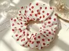 Scrunchies de Tela Estilo Vintage al por Mayor, Cintas para el Cabello Coreanas con Bordado Floral a Cuadros, Suministro para Tiendas de Accesorios, Directo de Fábrica