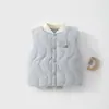 Colete de Bebê 120g Acolchoado de Algodão Protetor de Barriga para Outono e Inverno, Top Quente de Fleece para Bebês e Crianças