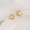 Preserva el Color Oro Real Clad en Cobre 14K Corazón de Flor Estambres Perla Flor de Sombrero Soporte Flor Material para Joyería de Flor Envuelto con Alambre Accesorios Hechos a Mano Pasador