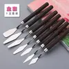 Arte estudiantil pintura al óleo espátula cuchillo de púas acero inoxidable pintura al óleo gouache pintura puntiaguda pala para mezclar colores palo para pintura al óleo raspador pequeño
