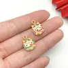 Pingente de Coelho Leão Vermelho e Verde Estilo Chinês Deus da Riqueza Pingente de Contas com Pingente de Franja Dourada Antiga Contas Espaçadoras Acessório