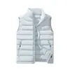 Otoño Invierno 2026 Nueva Chaqueta Casual de Algodón con Cuello Alto para Hombre Chaleco sin Mangas de Color Sólido Chaleco Ropa Exterior Casual Juvenil