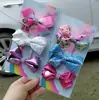 Novo grampo de cabelo JOJO com lantejoulas e laço pequeno liso para terno conjunto de 3 peças de grampo de cabelo e adorno de cabeça infantil