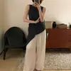 Chique Coreano 2026 Verão Novo Estilo Design Francês Elegante Irregular Dobra Sobre Manga Curta Blusa para Mulheres