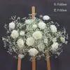 Arreglos Florales de Boda Estilo Bosque, Macetas Colgantes, Flores de Seda, Decoraciones de Pasillo, Decoraciones para la Ceremonia de Entrega del Coche de Boda, Escaparates, Plantas Verdes