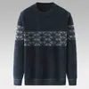 Suéter de inverno do papai, com forro de fleece e espessado, camisa base quente de chenille para homens de meia-idade, adequada para senhores mais velhos e avôs
