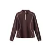 Top IZEXX para Mujer de la Línea Hasselblad para Exteriores, Otoño, Absorbe la Humedad, Deportes de Tenis al Aire Libre, Camiseta de Manga Larga de Secado Rápido