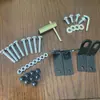 Parafusos para cadeira Eames, acessórios de metal, conjunto completo de espaçadores de suporte pretos, móveis de cadeira modernos, chave de escritório