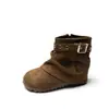 Novas Botas de Cano Curto Infantis Outono/Inverno 2026 com Design Único, Fechamento com Fivela Estilo Coreano, Botas Curtas Estilo Birkenstock para Crianças Maiores