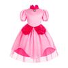 Vestido de Halloween para niñas Vestido de la Princesa Biqi Mario Luigi rosa día del niño una generación de cabello