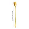 Cuchara de Café de Acero Inoxidable 304, Cuchara Agitadora de Mango Largo, Cuchara Cuadrada Pequeña para Postre, Cuchara Coreana para Condimentos Miel Hielo, Cuchara de Bar
