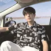 Camisa estilo Hong Kong feminina 2026 verão novo estilo casual ao ar livre moda solta respirável masculina fina