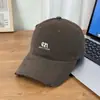 Gorra de Béisbol Bordada con Letras Estilo Coreano para Mujer, Nuevo Modelo de Primavera, Circunferencia de Cabeza Grande, Versátil, Gorra con Visera Desgastada para Mujer