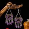 2026 Estilo Nuevo Aretes Pequeños Cortos Brillantes con Goteo de Aceite Multicapa Aretes de Tótem de Llama Estilo Exótico Aretes Retro de Hoja