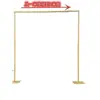 Novos adereços de casamento moldura de fundo de ferro haste telescópica decoração de casamento layout de palco decoração de prateleira de arco dourado